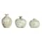 Hello Honey® Green Decorative Stoneware Vase with Marbled Designs Set